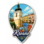 Magnes turystyczny z Krosna z motywem szklanych wazoników