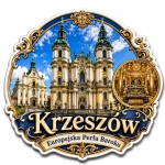 Magnes Krzeszów z motywem Bazyliki i Rotundy św. Jana Chrzciciela