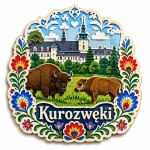 Magnes pamiątkowy Kurozwęki z motywem bizona
