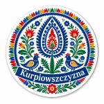 Magnes pamiątkowy Kurpiowszczyzna z tradycyjnym motywem folklorystycznym