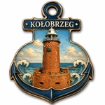 Magnes pamiątkowy z latarnią morską w Kołobrzegu
