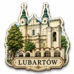 Magnes pamiątkowy Lubartów z motywem Bazyliki