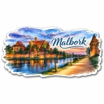 Magnes pamiątkowy z widokiem Malbork