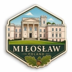 Magnes pamiątkowy Miłosław – motyw regionalny