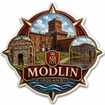 Magnes pamiątkowy Modlin z motywem zamku