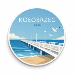 Magnes pamiątkowy Molo w Kołobrzegu