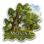 Magnes pamiątkowy Mosina z motywem dębów