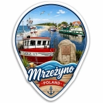 Pamiątkowy magnes Mrzeżyno – port morski