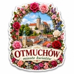 Magnes Paczków przedstawiający mury obronne miasta
