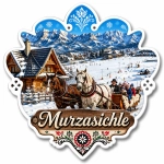 Pamiątkowy magnes Murzasichle z zimowym krajobrazem