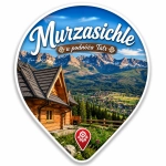 Magnes Murzasichle z widokiem na Tatry i domem w stylu góralskim