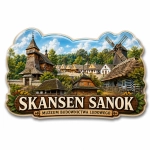 Magnes pamiątkowy Muzeum Budownictwa Ludowego w Sanoku
