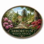 Magnes pamiątkowy Niemcza i Arboretum Wojsławice z motywem arboretum