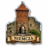 Pamiątkowy magnes Niemcza z motywem zamku