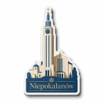 Pamiątkowy magnes Niepokolanów z motywem katedry