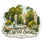 Pamiątkowy magnes Ogród Saski w Lublinie