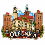 Magnes pamiątkowy Oleśnica z motywem miasta