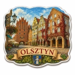Magnes turystyczny z uliczką w Olsztynie