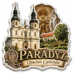Pamiątkowy magnes z motywem Opactwa Cystersów w Paradyżu