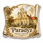 Magnes pamiątkowy z motywem Opactwa Cystersów w Paradyżu
