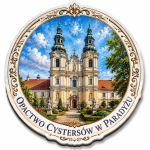 Magnes pamiątkowy z motywem Opactwa Cystersów w Paradyżu