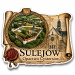 Magnes pamiątkowy z motywem Opactwa Cystersów w Sulejowie