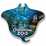 Magnes pamiątkowy Orientarium ZOO Łódź z motywem akwarium, ryb i zwierząt morskich