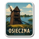 Pamiątkowy magnes z wiatrakiem Osieczna