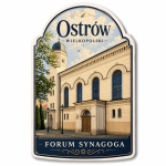 Magnes pamiątkowy z synagogą w Ostrowie Wielkopolskim