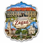 Pamiątkowy magnes z motywem Pałacu Książęcego w Żaganiu