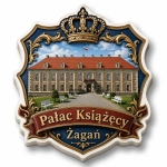 Pamiątkowy magnes z motywem Pałacu Książęcego w Żaganiu