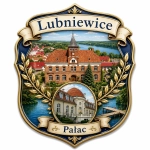 Pamiątkowy magnes z widokiem Pałacu w Lubniewicach