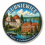 Magnes pamiątkowy z motywem Pałacu w Lubniewicach, Lubuskie