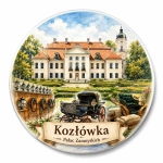 Pamiątkowy magnes przedstawiający Pałac Zamoyskich w Kozłówce