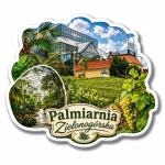 Pamiątkowy magnes z motywem Palmiarni Zielonogórskiej