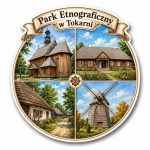 Magnes pamiątkowy Park Etnograficzny w Tokarni