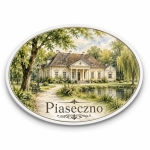 Magnes pamiątkowy Piaseczno z pałacem i stawem