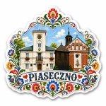 Magnes Piaseczno z motywem architektury historycznej