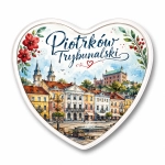 Magnes pamiątkowy Piotrków Trybunalski z motywem miasta