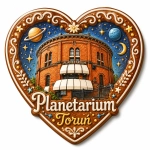 Magnes pamiątkowy z motywem Planetarium w Toruniu