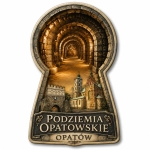 Magnes pamiątkowy z motywem Podziemnej Trasy Turystycznej w Opatowie