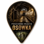 Magnes pamiątkowy Podziemne Miasto Osówka z motywem podziemnych korytarzy