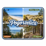 Magnes pamiątkowy Pogorzelica z motywem nadmorskim