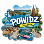 Magnes turystyczny Powidz z widokiem jeziora i plaży