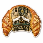 Magnes turystyczny z zegarem i figurami bokserów – Poznań