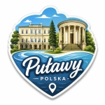 Magnes pamiątkowy Puławy z pałacem