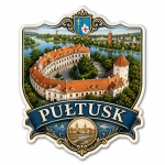 Pamiątkowy magnes Pułtusk z motywem zamku