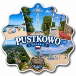 Magnes Pustkowo z motywem plaży i krzyża nadziei