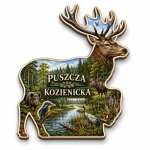 Magnes pamiątkowy Puszcza Kozienicka z motywem jelenia