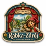 Magnes pamiątkowy Rabka-Zdrój z motywem Teatru Lalek Rabcio